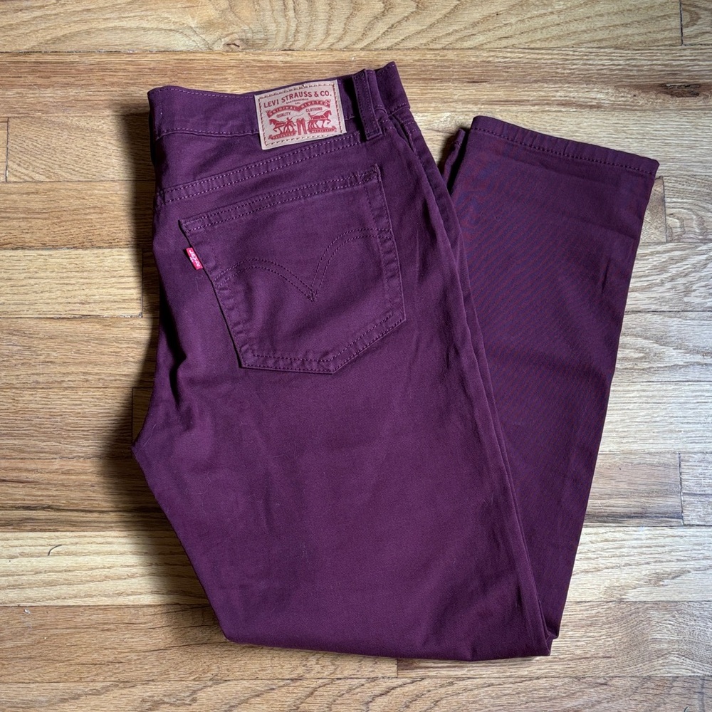 Levi's Deep Wine Straight Leg Jeans